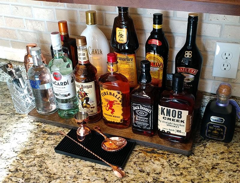 Counter Caddies™ - "LIQUOR" Themed Artwork - 24" STRAIGHT - Liquor/Wine Bottle Display - Image 4