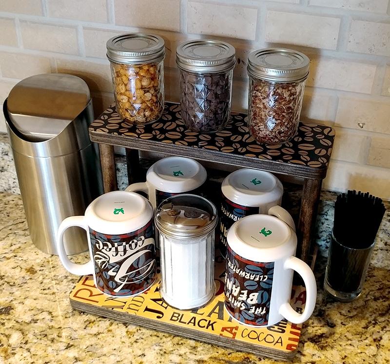 Counter Caddies™ - BARISTA Theme - 12" STRAIGHT Shelf - Image 2