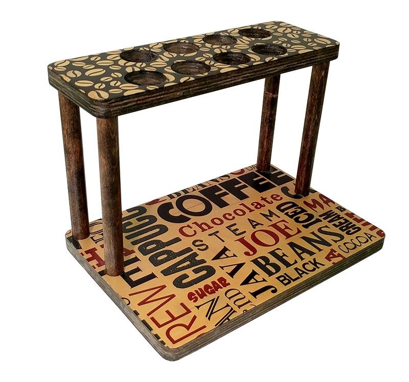 Counter Caddies™ - BARISTA Theme - 12" STRAIGHT Shelf w/ K-Cup Holes - Image 4