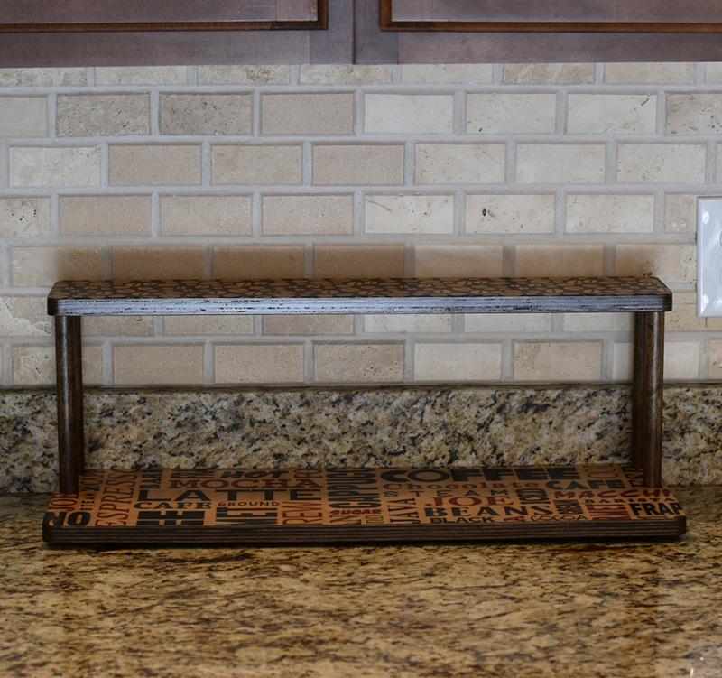 Counter Caddies™ - BARISTA Theme - 24" STRAIGHT Shelf - Image 3