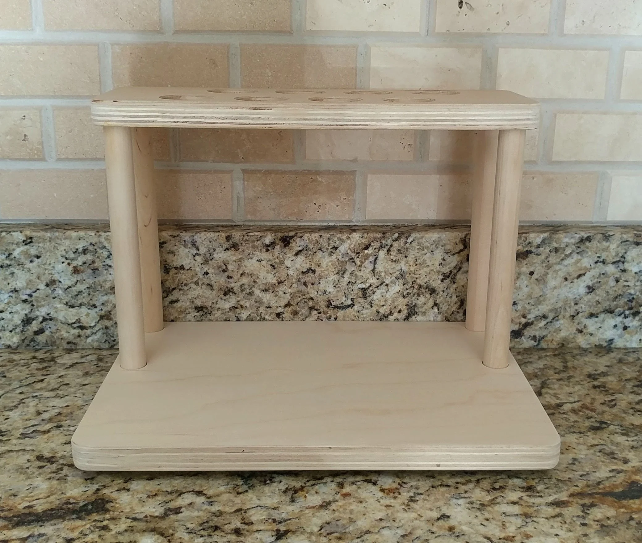 Counter Caddies™ - NATURAL - 12" STRAIGHT Shelf w/ K-Cup Holes - Image 4