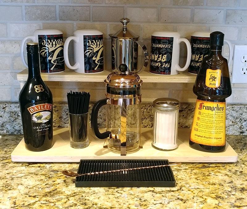 Counter Caddies™ - NATURAL - 24" STRAIGHT Shelf - Barista Theme - Image 2