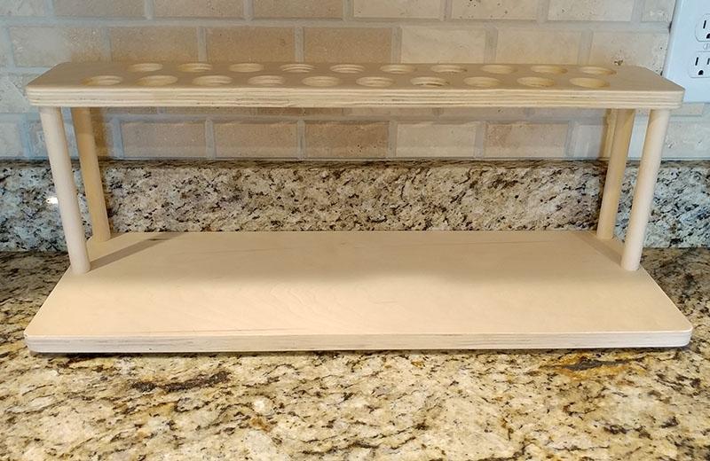 Counter Caddies™ - NATURAL - 24" STRAIGHT Shelf w/ K-Cup Holes - Image 2