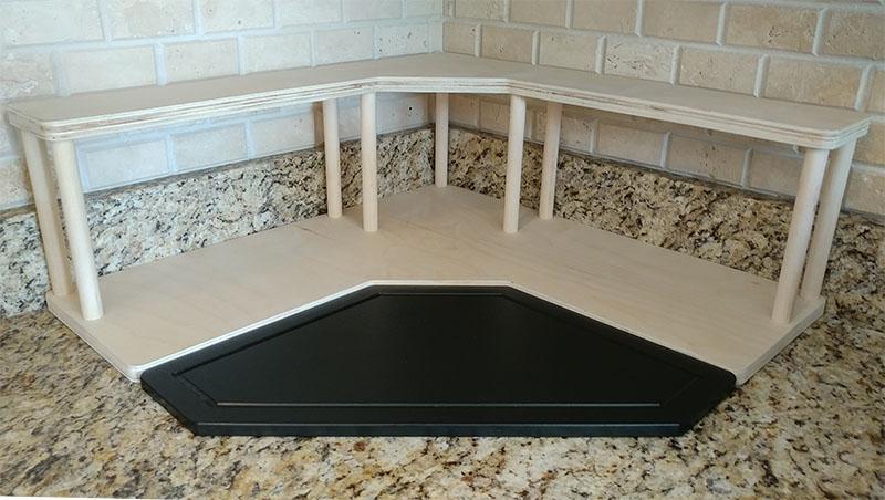 Counter Caddies™ - NATURAL - CORNER Shelf - Barista Theme - Image 4