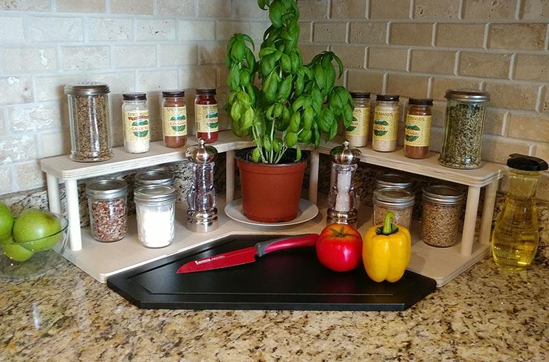 Counter Caddies™ - NATURAL - CORNER Shelf - Culinary - Image 2