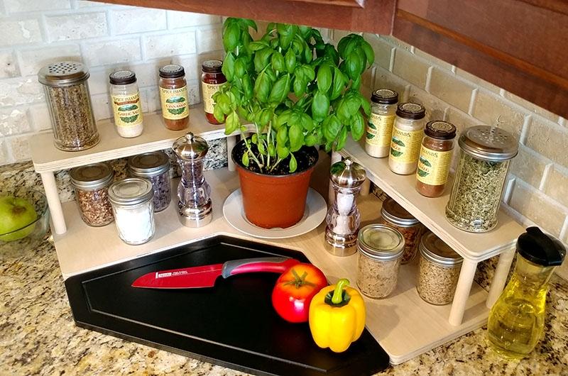 Counter Caddies™ - NATURAL - CORNER Shelf - Culinary - Image 3