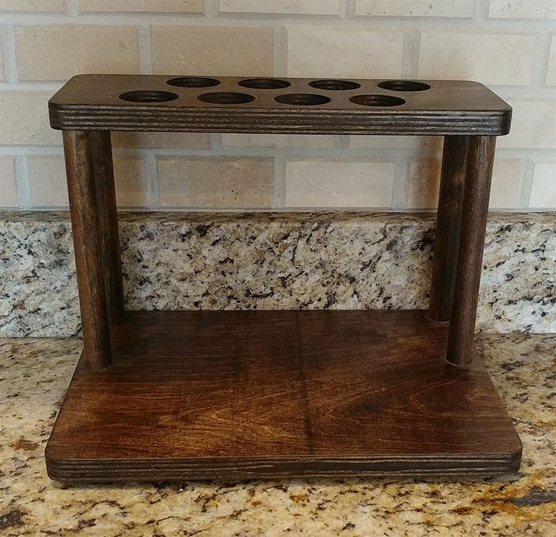 Counter Caddies™ - STAINED Finish - 12" STRAIGHT Shelf w/ K-Cup Holes - Image 4