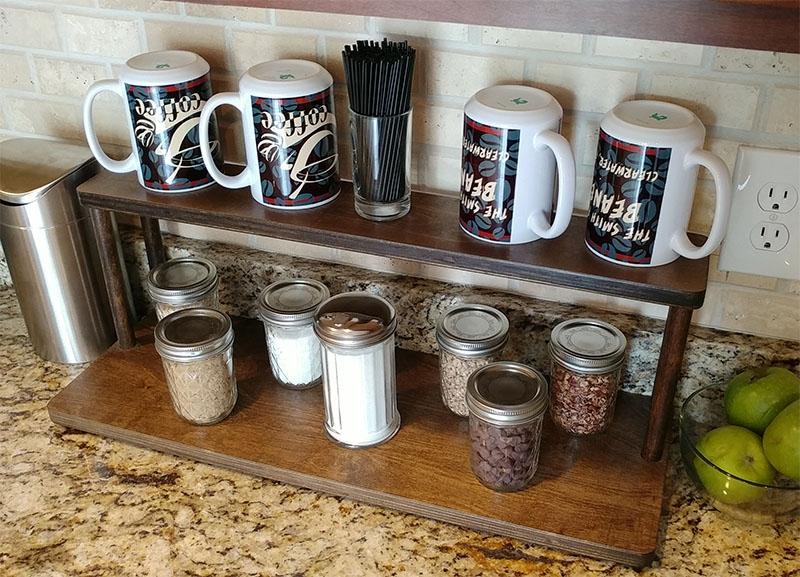 Counter Caddies™ - STAINED Finish - 24" STRAIGHT - Barista - Image 4