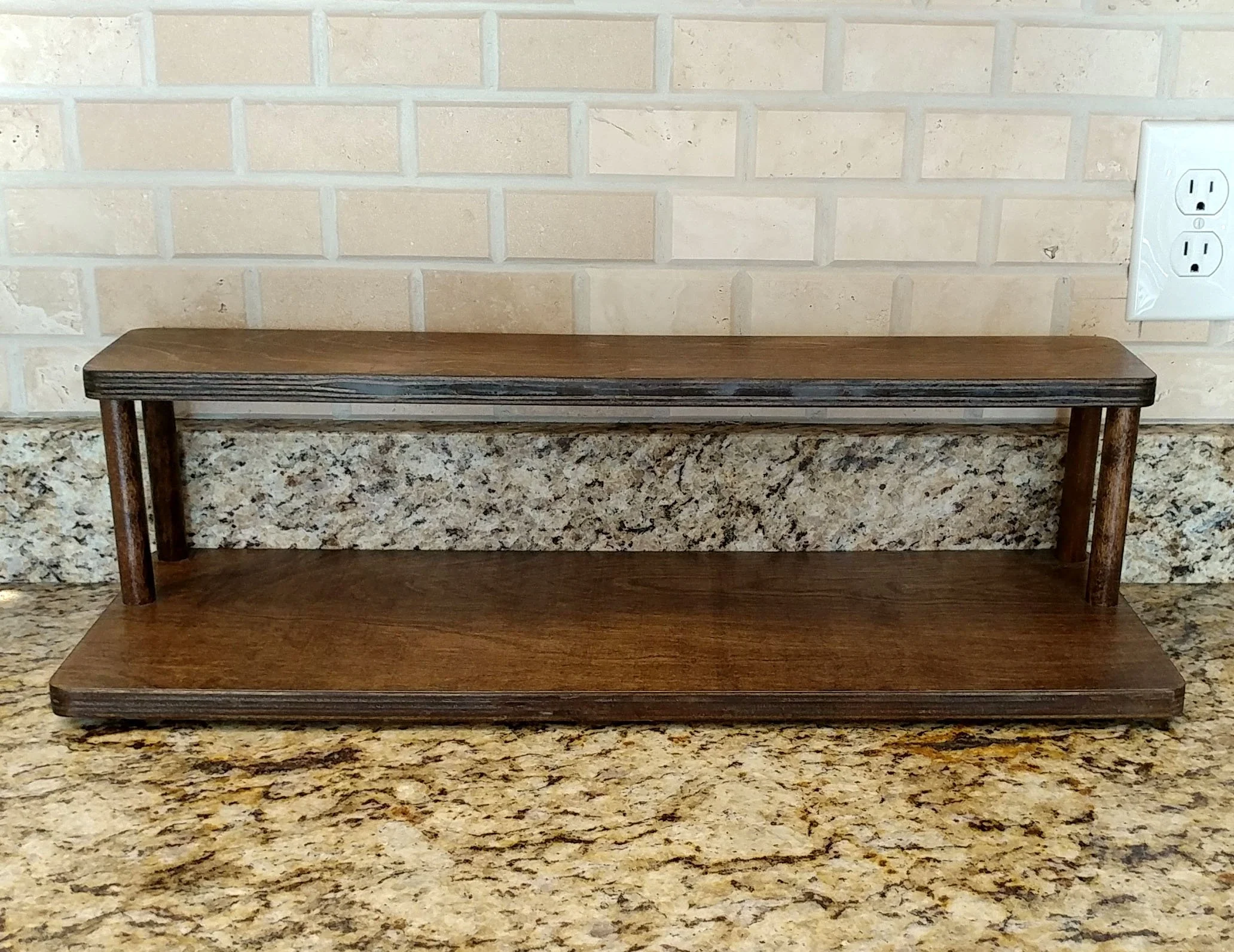 Counter Caddies™ - Stained Finish - 24" STRAIGHT Shelf - Culinary / Spice Rack - Image 4