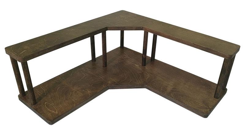 Counter Caddies™ - Stained Finish - CORNER Shelf - Barista Theme - Image 5