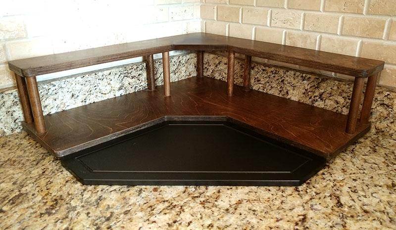 Counter Caddies™ - STAINED finish - CORNER Shelf - Culinary - Image 4