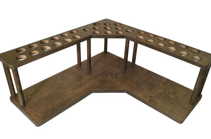 Counter Caddies™ - Stained Finish - CORNER Shelf w/ K-CUP Holes - Image 5