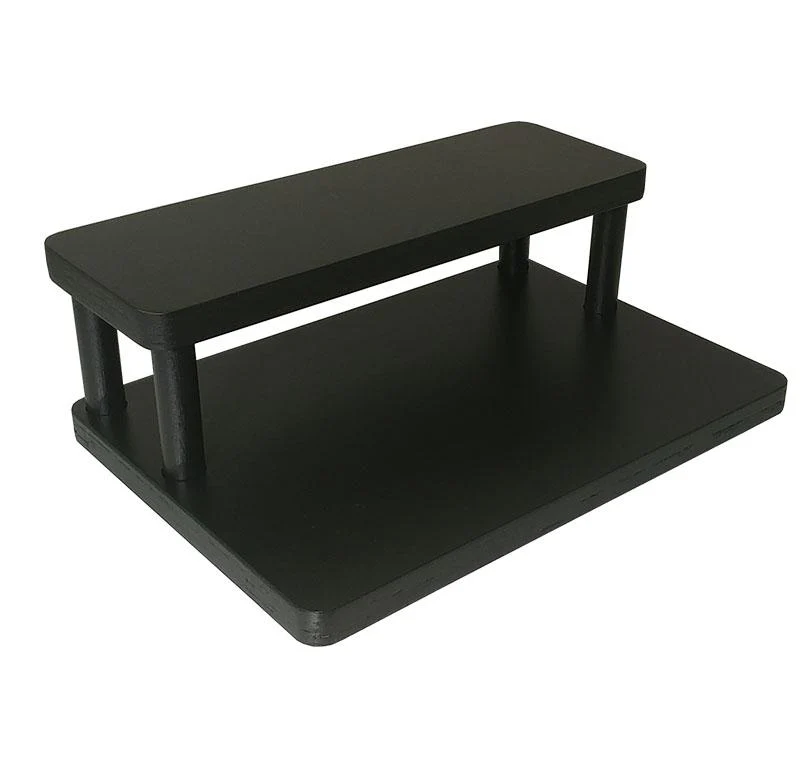 Counter Caddies™ with BLACK finish - 3.5" H Dowel Rods - 12" STRAIGHT Shelf