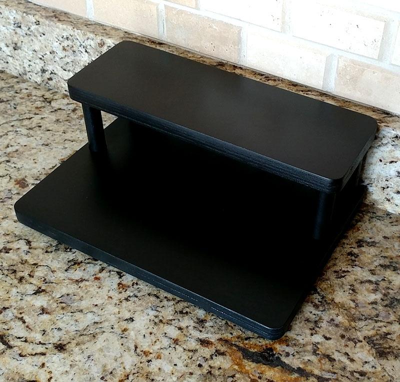 Counter Caddies™ with BLACK finish - 3.5" H Dowel Rods - 12" STRAIGHT Shelf - Image 5