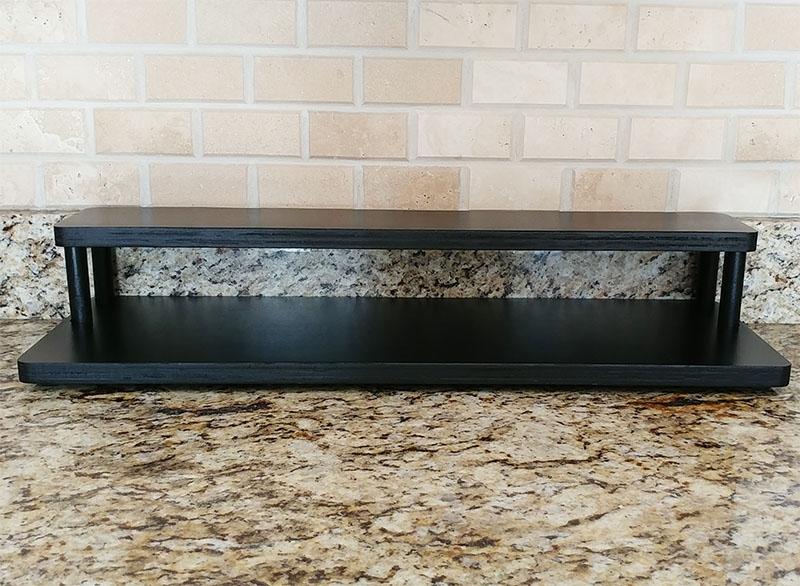 Counter Caddies™ with BLACK finish - 3.5" H Dowel Rods - 24" STRAIGHT Shelf - Image 4