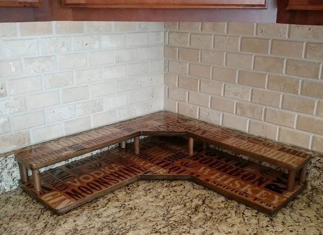 Counter Caddies™ - LIQUOR Theme - CORNER Shelf - Image 5