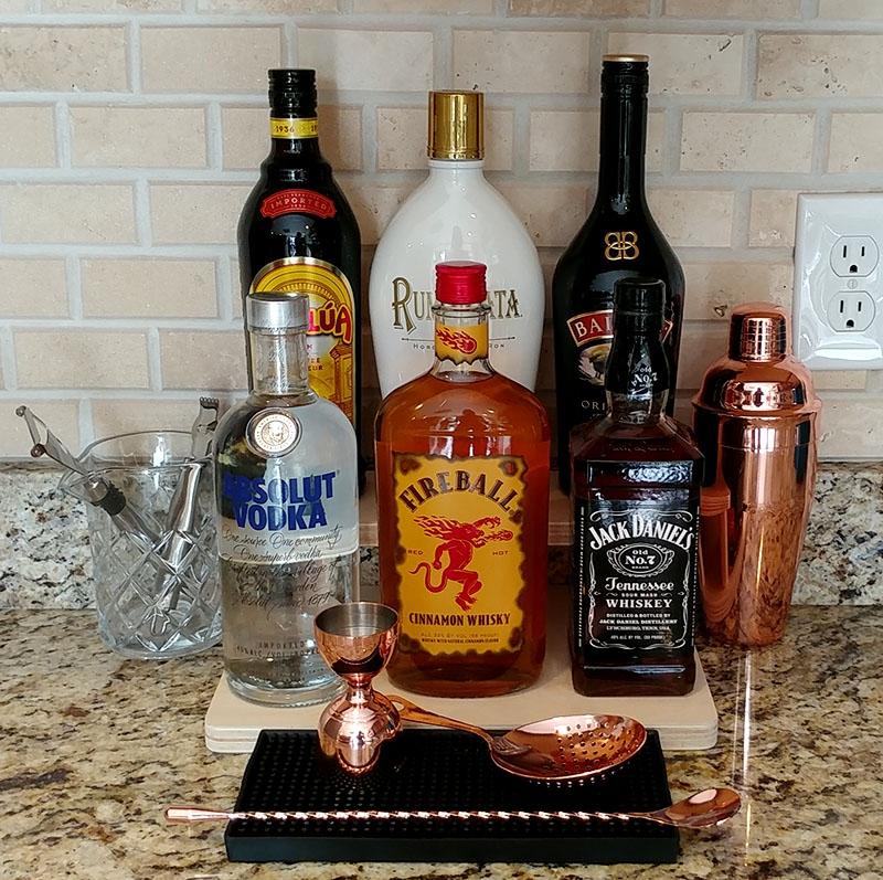 Counter Caddies™ - NATURAL - 12" STRAIGHT - Liquor/Wine Bottle Display - Image 2