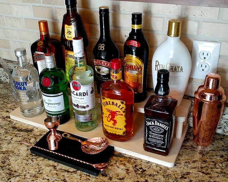 Counter Caddies™ - NATURAL - 24" STRAIGHT - Liquor/Wine Bottle Display - Image 2