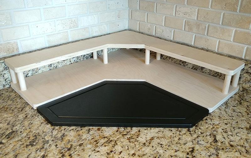 Counter Caddies™ - NATURAL Corner - Liquor/Wine Bottle Display - Image 4