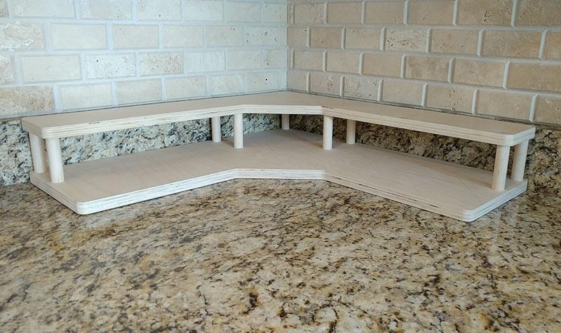 Counter Caddies™ - NATURAL Corner - Liquor/Wine Bottle Display - Image 5