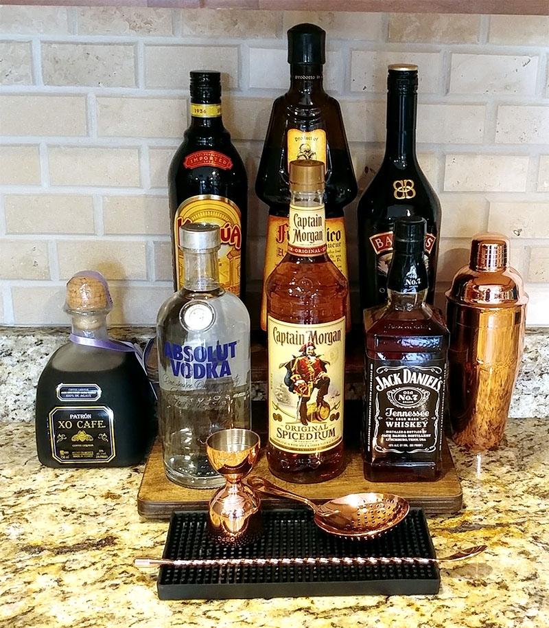 Counter Caddies™ - STAINED Finish - 12" STRAIGHT - Liquor/Wine Bottle Display - Image 2