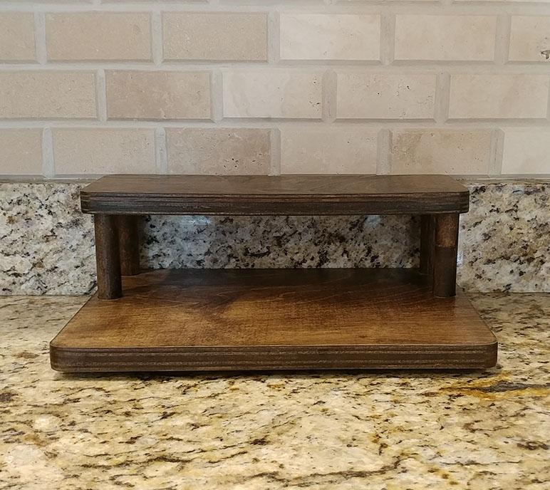 Counter Caddies™ - STAINED Finish - 12" STRAIGHT - Liquor/Wine Bottle Display - Image 4