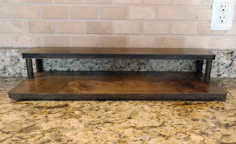 Counter Caddies™ - STAINED Finish - 24" STRAIGHT - Liquor/Wine Bottle Display - Image 4