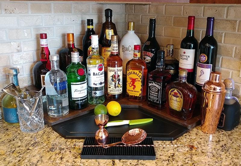 Counter Caddies™ - Stained Finish - Liquor/Wine Bottle Display - Image 2