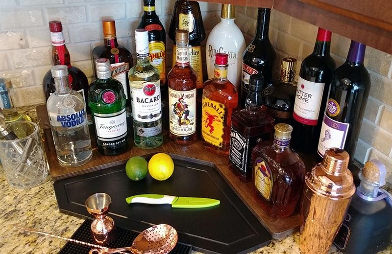 Counter Caddies™ - Stained Finish - Liquor/Wine Bottle Display - Image 3