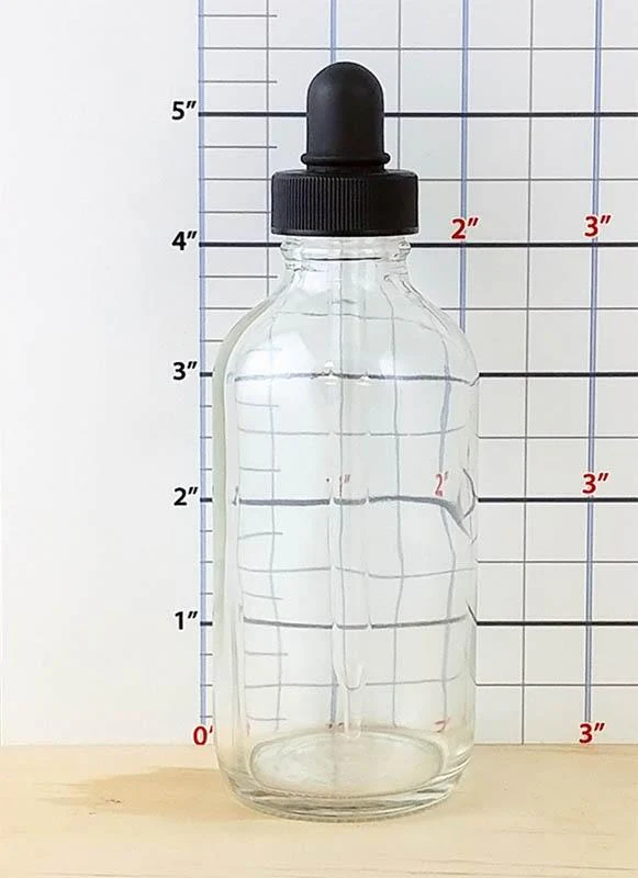 Craft Bartending Bottle w/ Dropper - Boston Round - Clear 4 ounce - Image 5