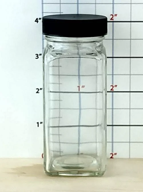 Craft Bartending Jar with Black Lid - French Square Style - 4 oz / 118ml - Image 4