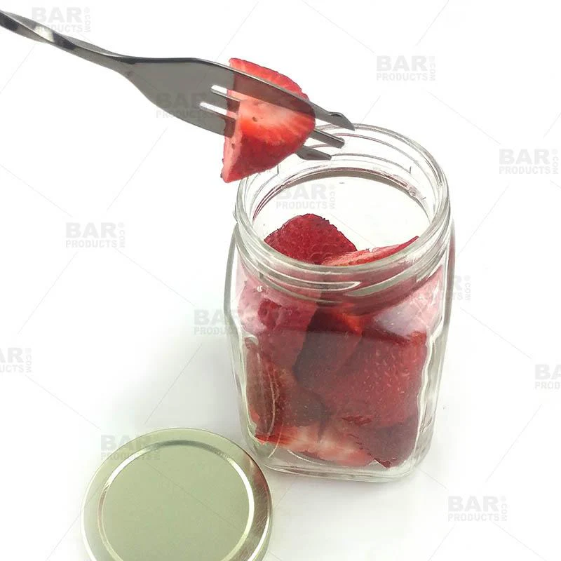 Craft Bartending Jar with Gold Lid - Victorian Square Style - 10 oz / 292ml - Image 3