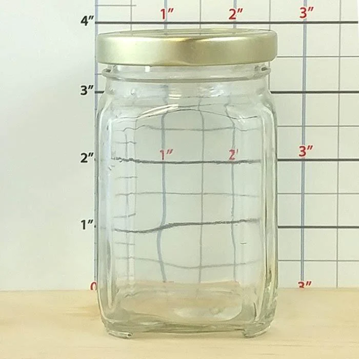 Craft Bartending Jar with Gold Lid - Victorian Square Style - 6 oz / 190ml - Image 6