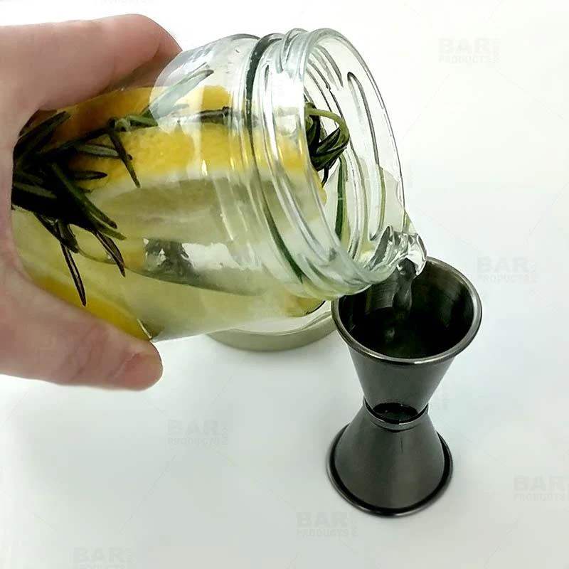 Craft Bartending Jar with Gold Lid - Tall Clear - 12 ounce - Image 5