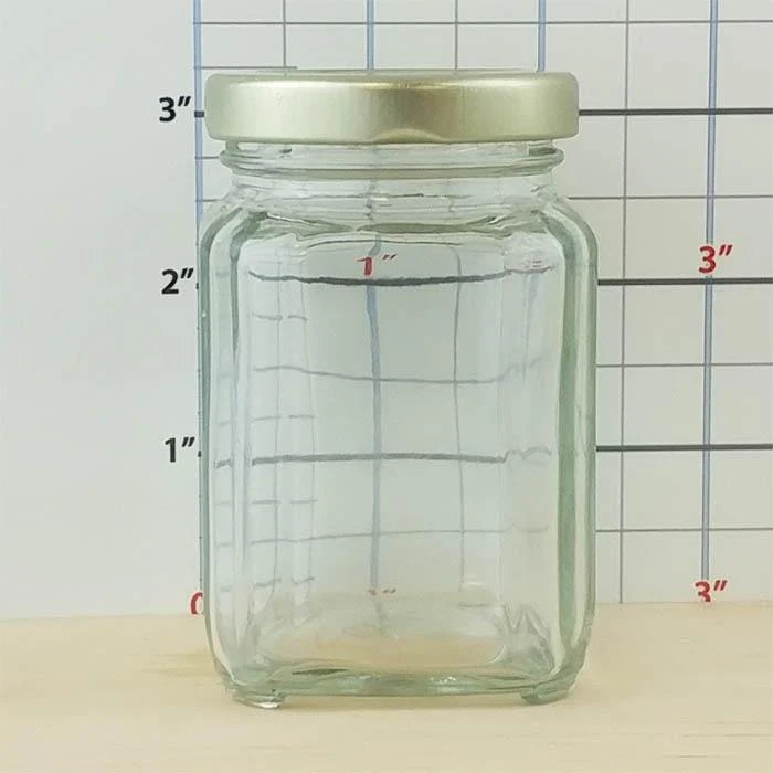 Craft Bartending Jar with Gold Lid - Victorian Square Style - 3.75 oz / 110ml - Image 7