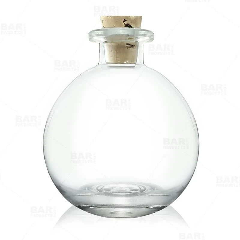 Craft Bartending Round Bottle with Cork - 8.5 ounce