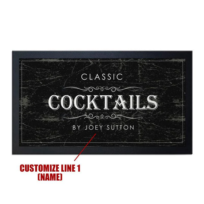 Custom Bar Service Mat - 17.25" x 10" - Image 3