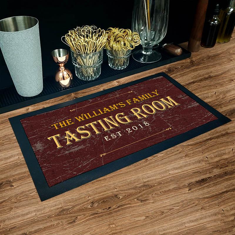 Custom Bar Service Mat - Tasting Room - 17.25" x 10" - Image 2