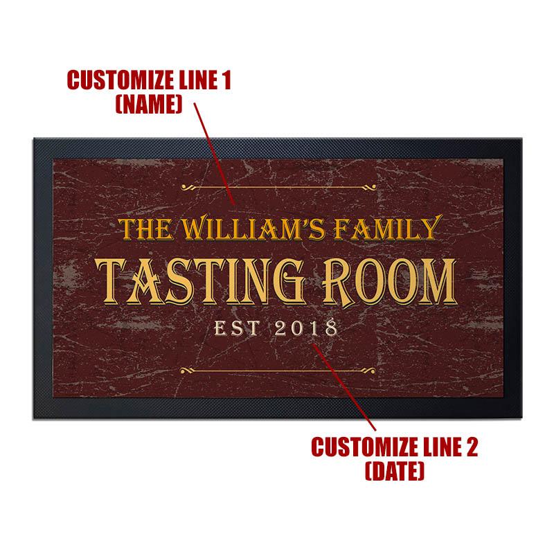 Custom Bar Service Mat - Tasting Room - 17.25" x 10" - Image 3