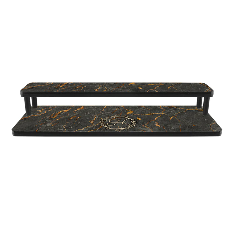 Custom Counter Caddies™ - "Marble Monogram" Themed Artwork - Straight Shelf - 24" Length - Image 3