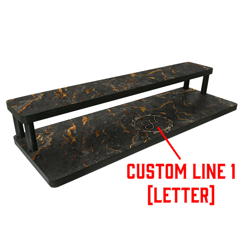 Custom Counter Caddies™ - "Marble Monogram" Themed Artwork - Straight Shelf - 24" Length - Image 4