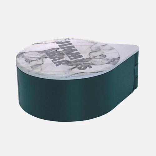 Custom Glass Rimmer Lid - White Marble - Image 3