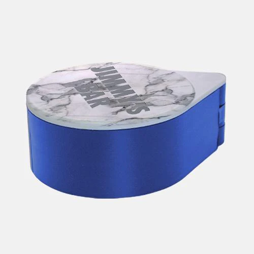 Custom Glass Rimmer Lid - White Marble - Image 4