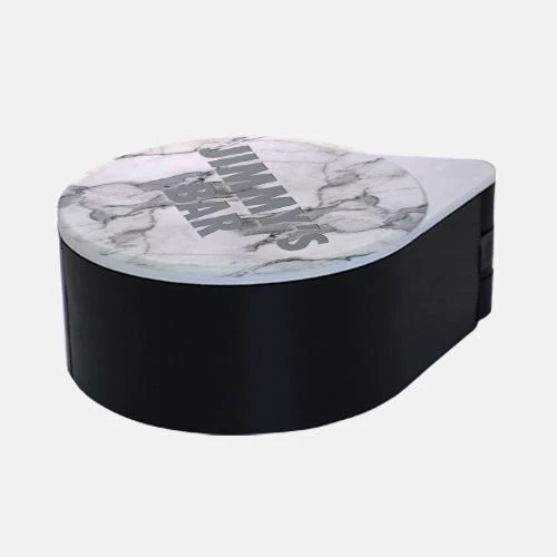 Custom Glass Rimmer Lid - White Marble - Image 5