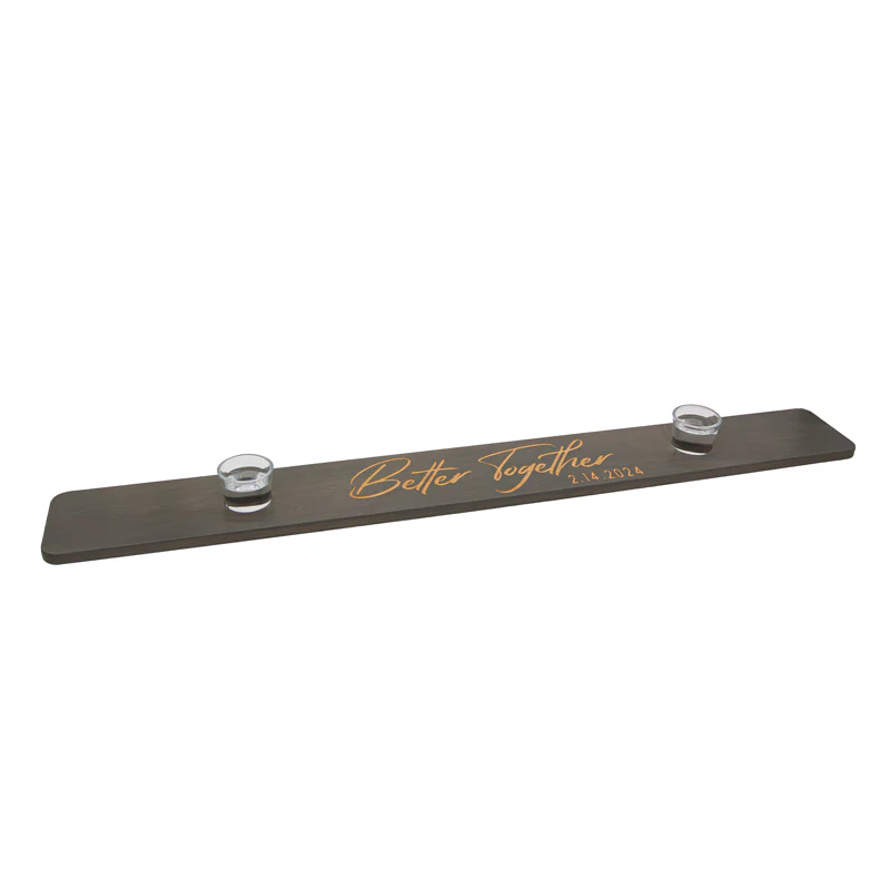 Custom Laser Engraved 2 Person Wood Shot Ski - Multiple Designs Available - Image 4