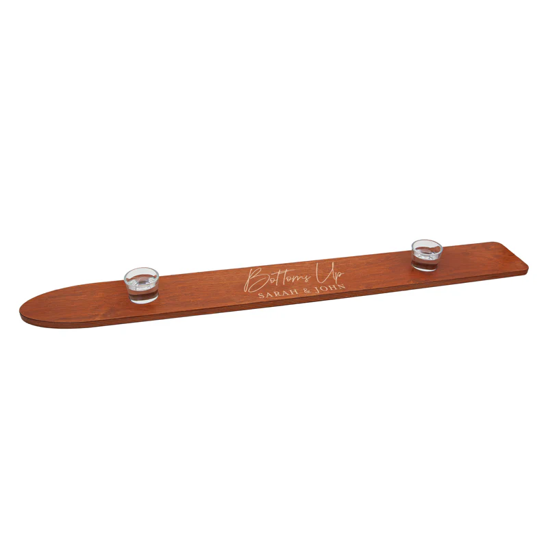 Custom Laser Engraved 2 Person Wood Shot Ski - Multiple Designs Available - Image 6