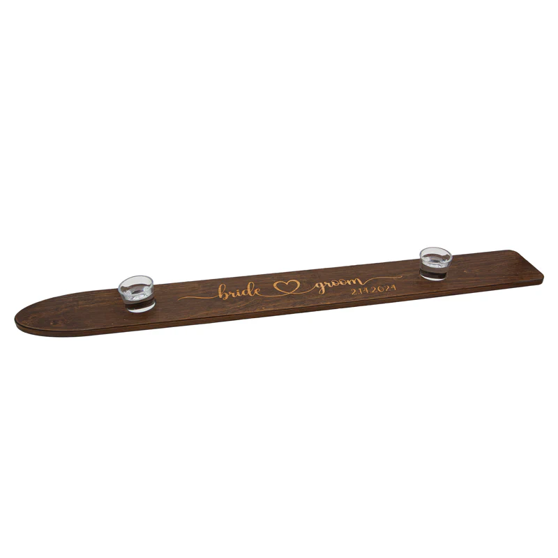 Custom Laser Engraved 2 Person Wood Shot Ski - Multiple Designs Available - Image 8