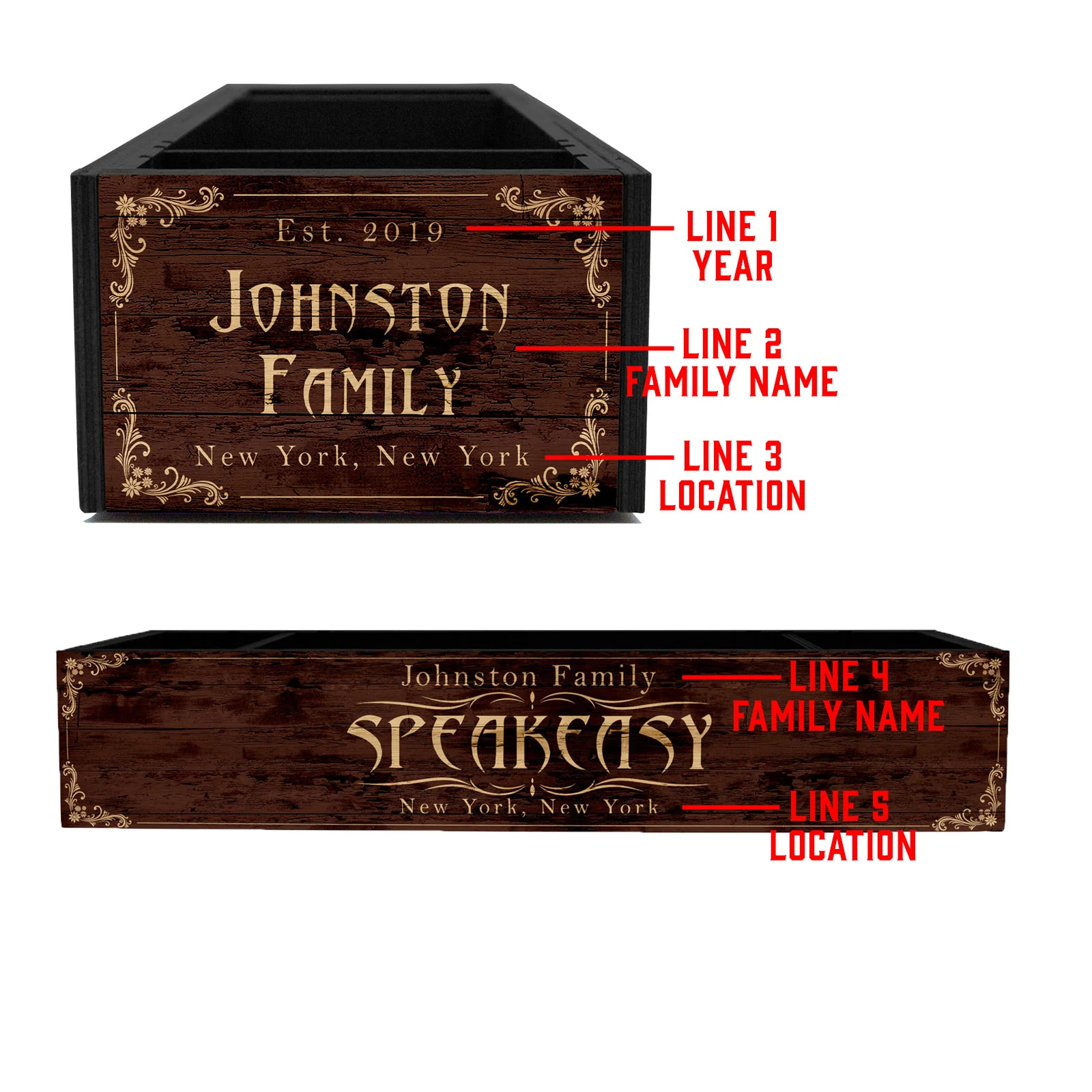 Custom Wooden Condiment Caddy - Speakeasy - Image 3