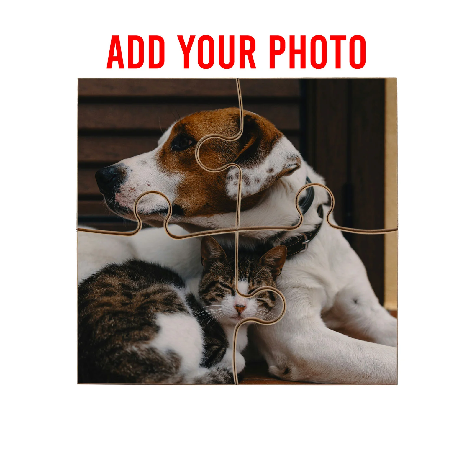 Custom Wooden Puzzle Coasters - Set of 4 - Add Your Photo