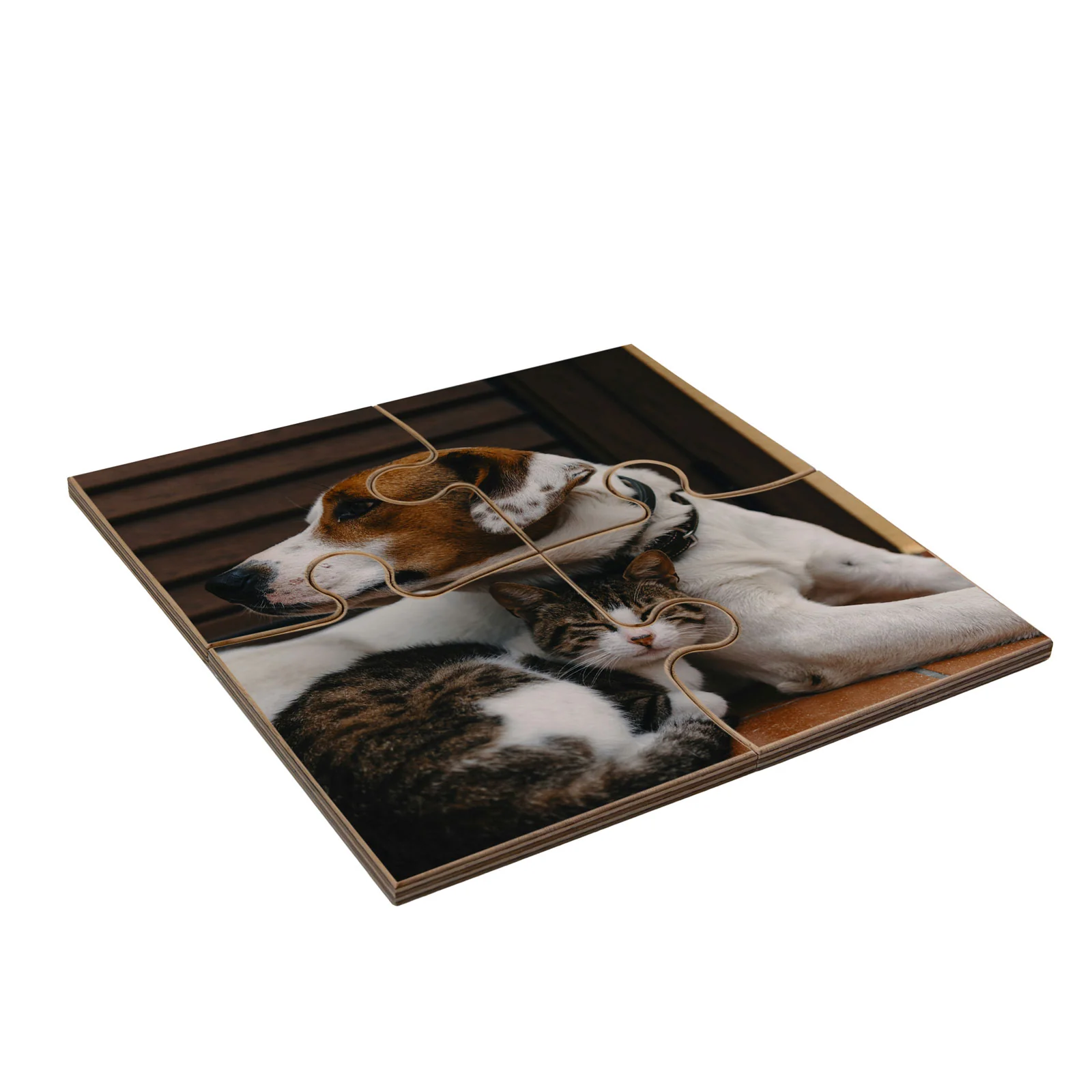 Custom Wooden Puzzle Coasters - Set of 4 - Add Your Photo - Image 3